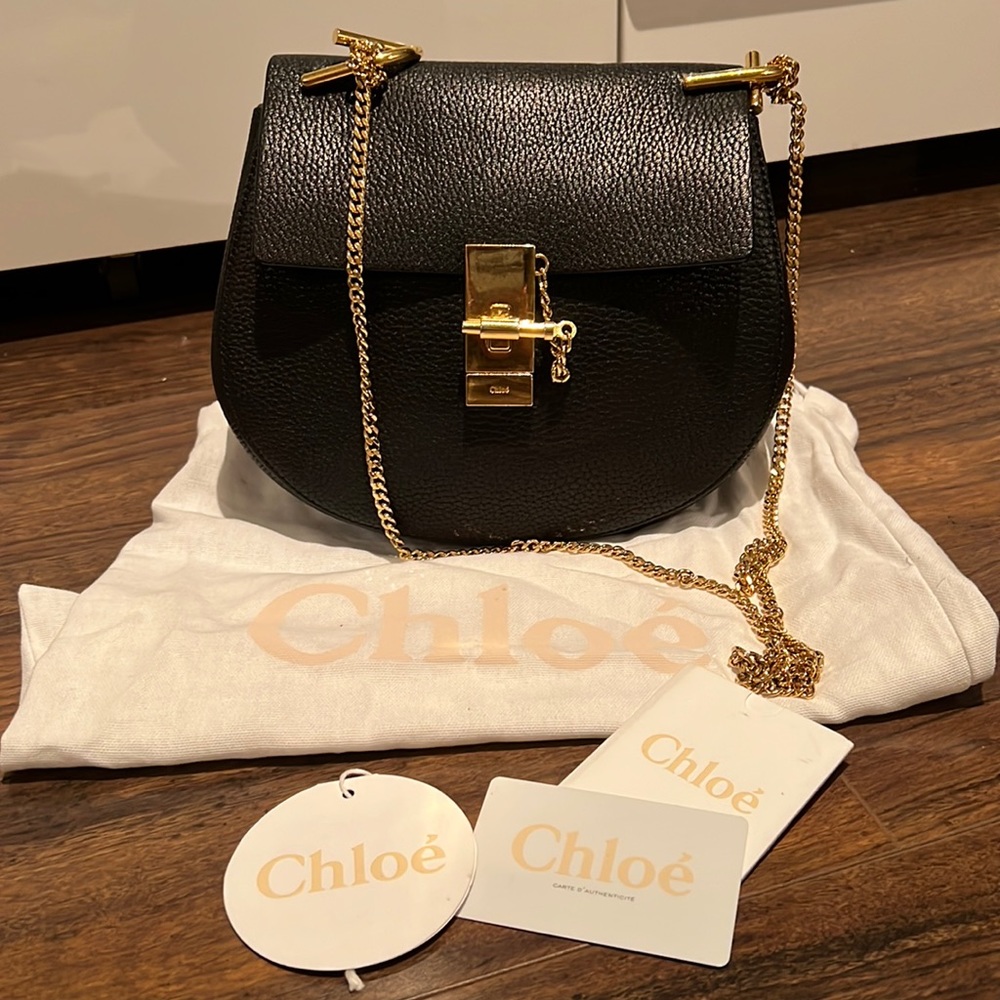 Chloe Drew bag in Small black leather